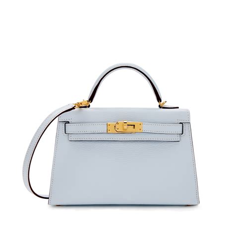 hermes mini kelly bleu brume